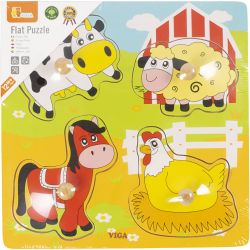 VIGA Træpuslespil med knop