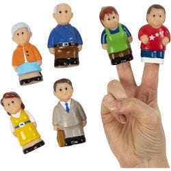 Fingerdukker, Familie, str. 8 cm, 6 stk./ 1 pk.