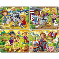 Puslespil børn på gården