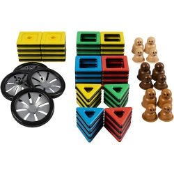 Magnetic Polydron Byggeklodser og Hjul