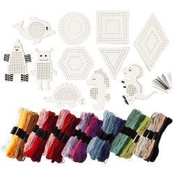 Broderifigurer med broderigarn