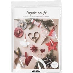 Klippepakke, Jul, natur, rød, hvid, 1 pk.