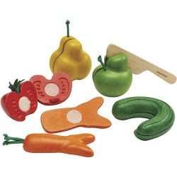 PLAN TOYS Skærbar Wonky Frugt og Grønt