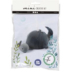 Mini DIY Kit, Hval og hvalunge, 1 pk.