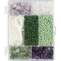 DIY Mix Smykker, Krystaller, str. 2,6-10 mm, hulstr. 0,8-1,2 mm, ass. farver, 1 pk.