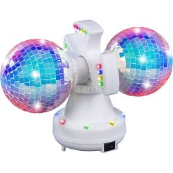 Dobbelt Diskokugle med LED lys