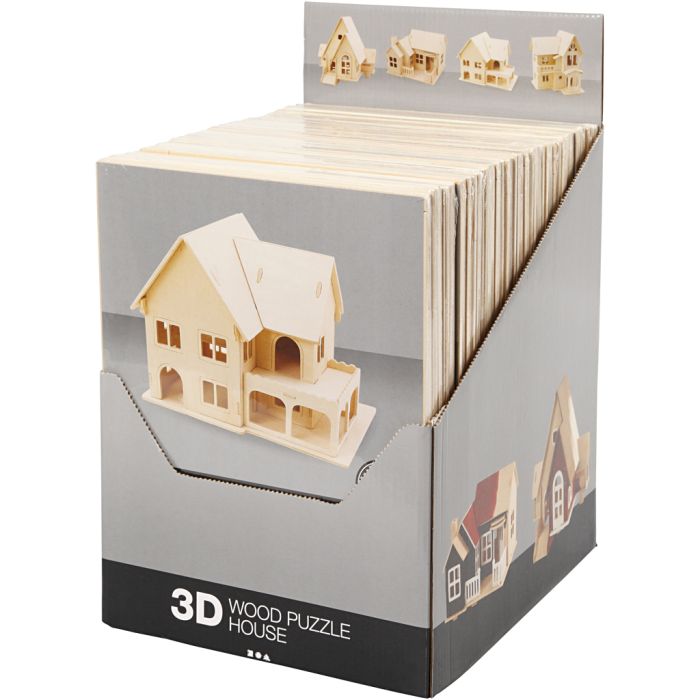 3D Konstruktionsfigur, natur, 24 stk./ 1 pk.