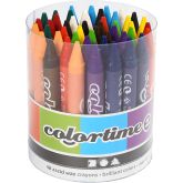Colortime Farvekridt, L: 10 cm, tykkelse 11 mm, ass. farver, 48 stk./ 1 pk.
