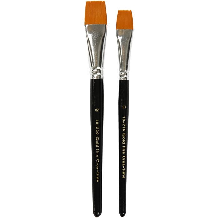 Nylon Pensler, nr. 16+20, L: 19-20 cm, B: 17-24 mm, flad, 2 stk./ 1 pk.