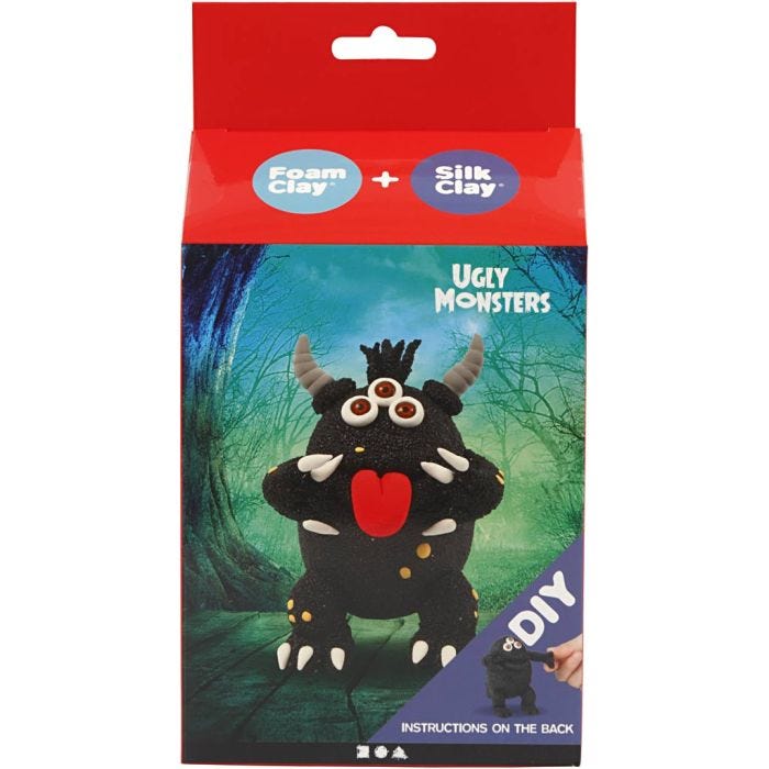Funny Friends, monster, sort, 1 pk.