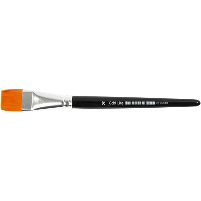 Nylon Pensler, nr. 20, L: 21 cm, B: 24 mm, flad, 6 stk./ 1 pk.