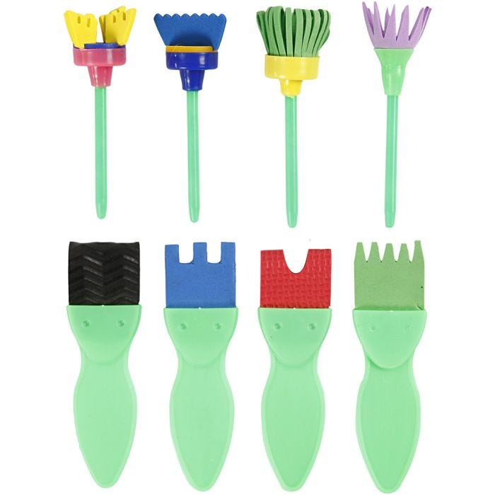 Mosgummi Pensler, L: 11-13 cm, B: 30-45 mm, 24stk./ 1 pk.