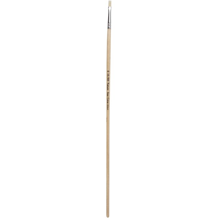Nature Line Pensler, nr. 0, B: 4 mm, lange skafter, 12 stk./ 1 pk.