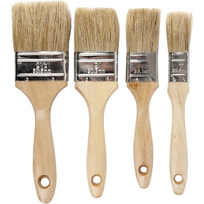 Kulissepensel, L: 19,5-21 cm, B: 25-63 mm, flad, 4stk./ 1 pk.