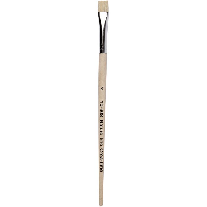 Nature Line Pensler, nr. 8, L: 18,5 cm, B: 10 mm, flad, 12 stk./ 1 pk.