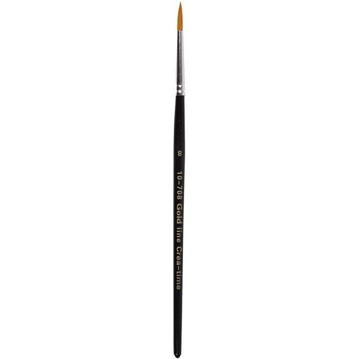 Nylon Pensler, nr. 8, L: 18,5 cm, B: 3 mm, rund, 12 stk./ 1 pk.