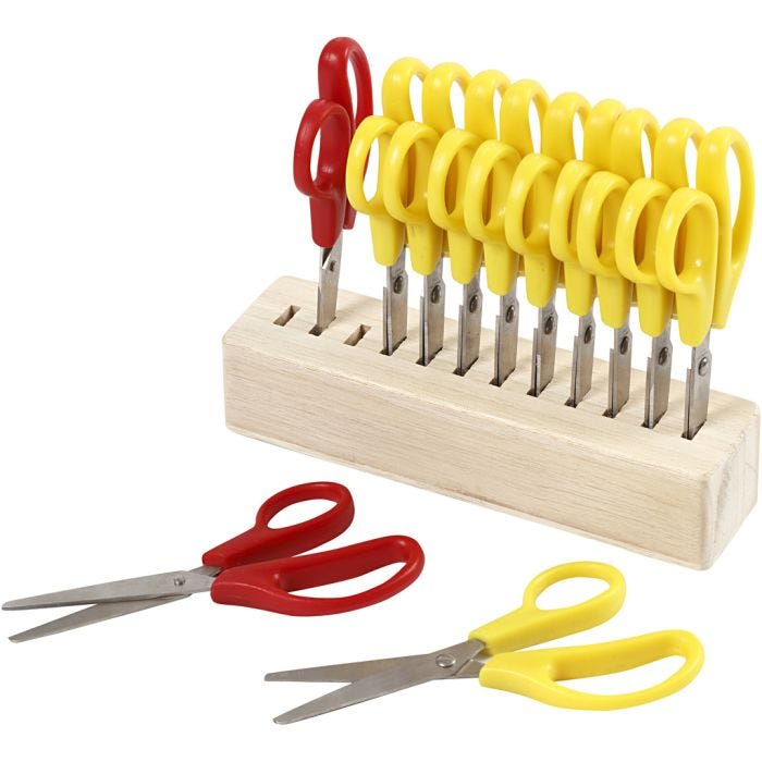 Børnesaks, L: 12,5 cm, rund, 12stk./ 1 pk.