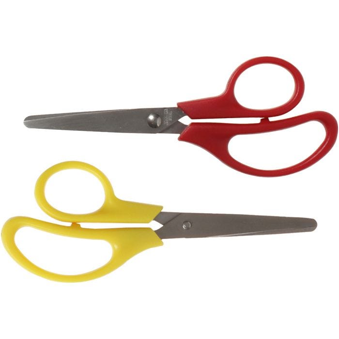 Børnesakse, L: 12,5 cm, rund, Højre- og venstrehånd, 12stk./ 1 pk.