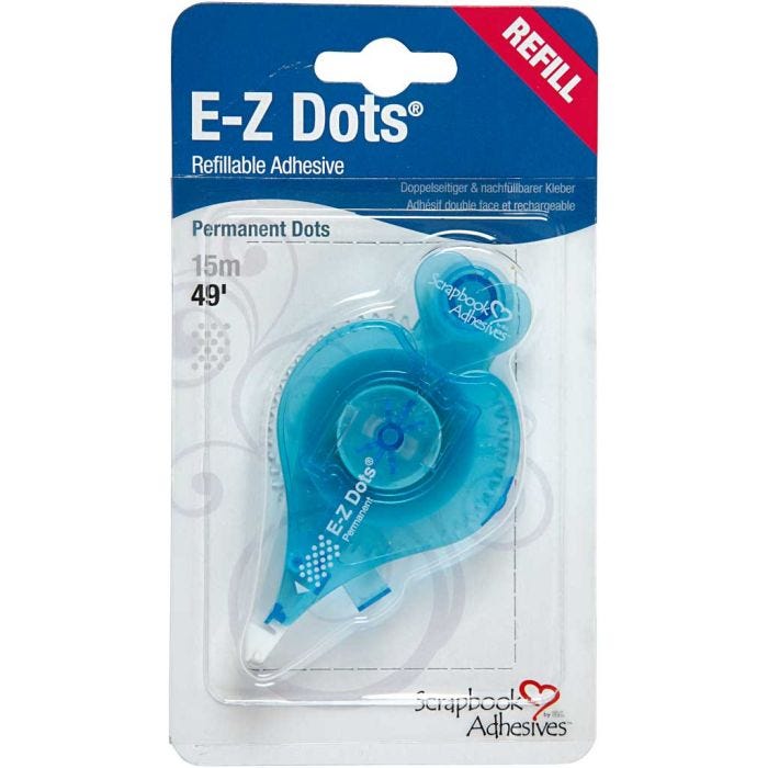E-Z Runner® - refill, prikker, permanent lim, B: 8 mm, 15m/ 1 rl.