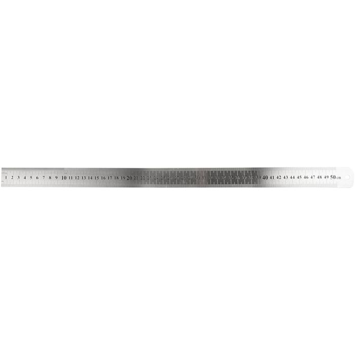 Stållineal, L: 50 cm, 1 stk.