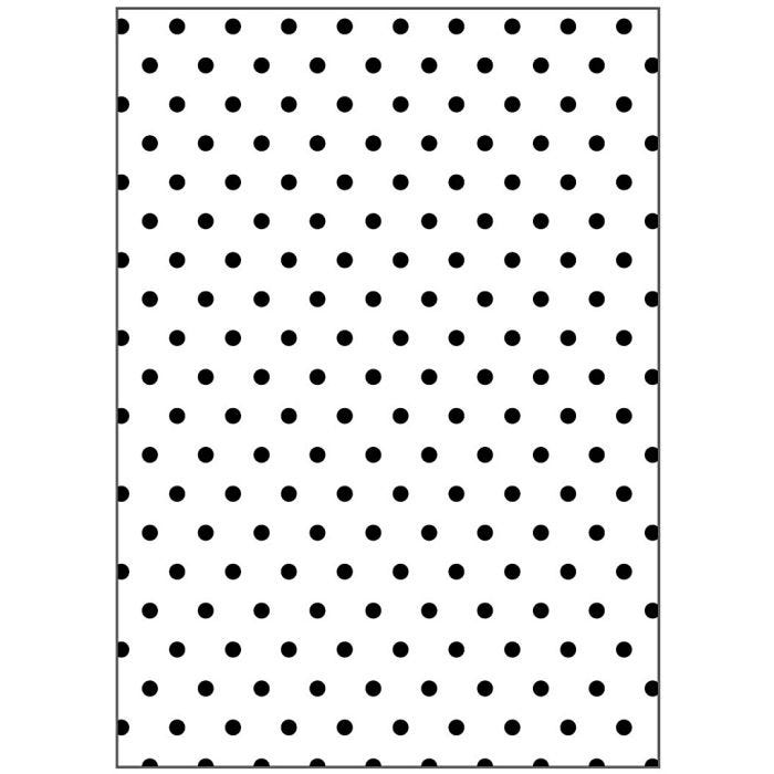 Prægeskabelon, polka prikker, str. 13x18,5 cm, tykkelse 2 mm, 1 stk.