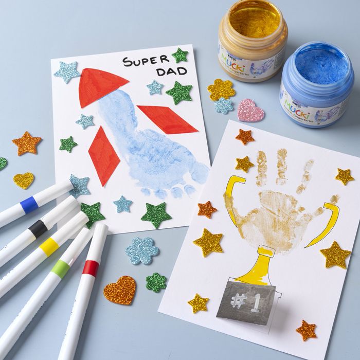 Personlig billede med hånd- og fodaftryk