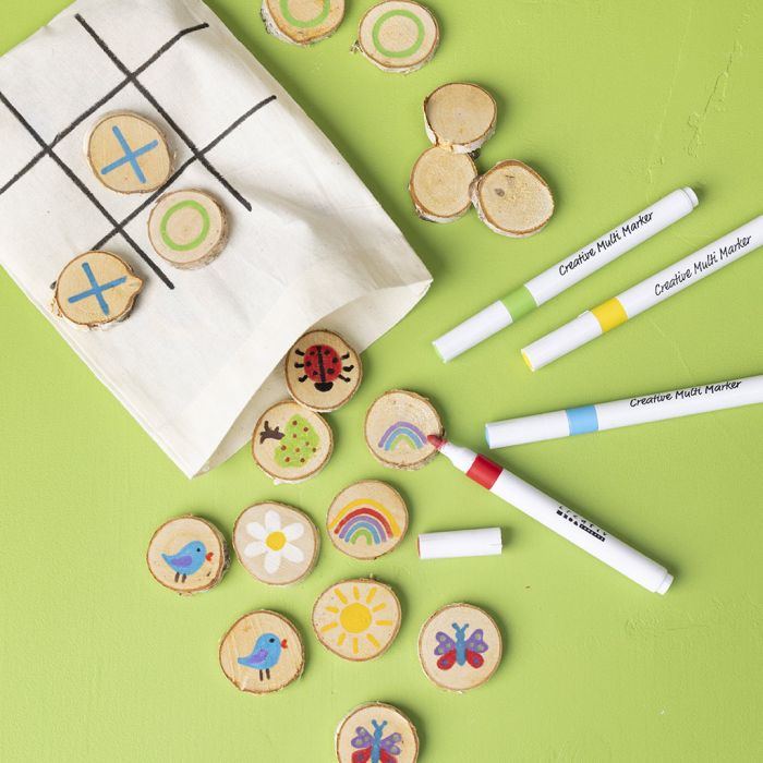 Kreative spil med træskiver