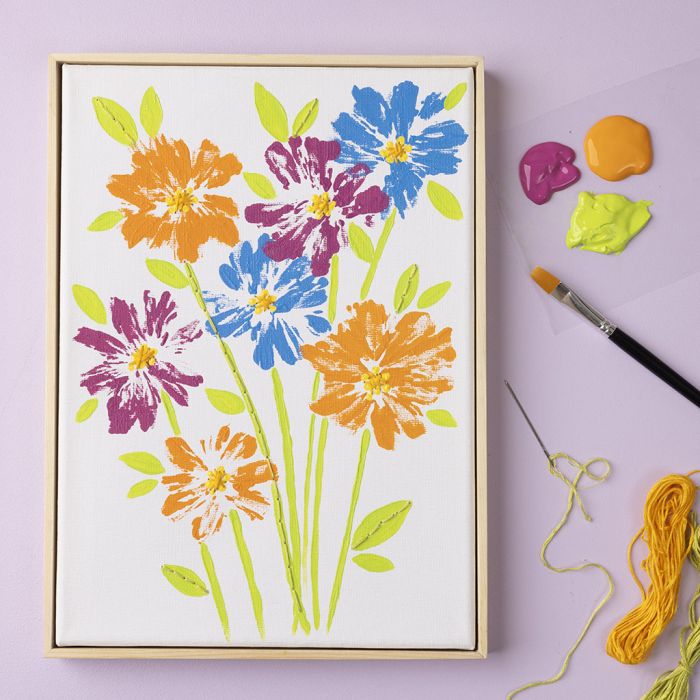 Blomster på malerlærred