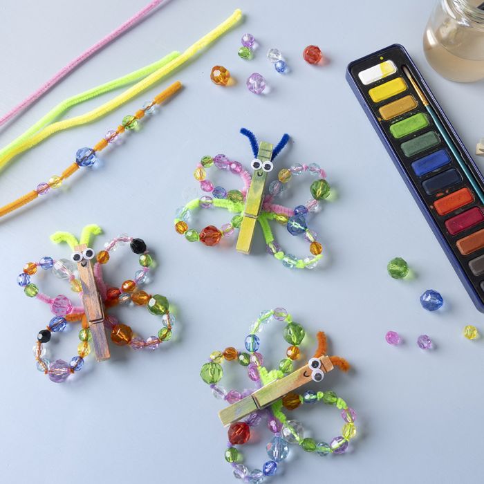 Sommerfugle af tøjklemmer