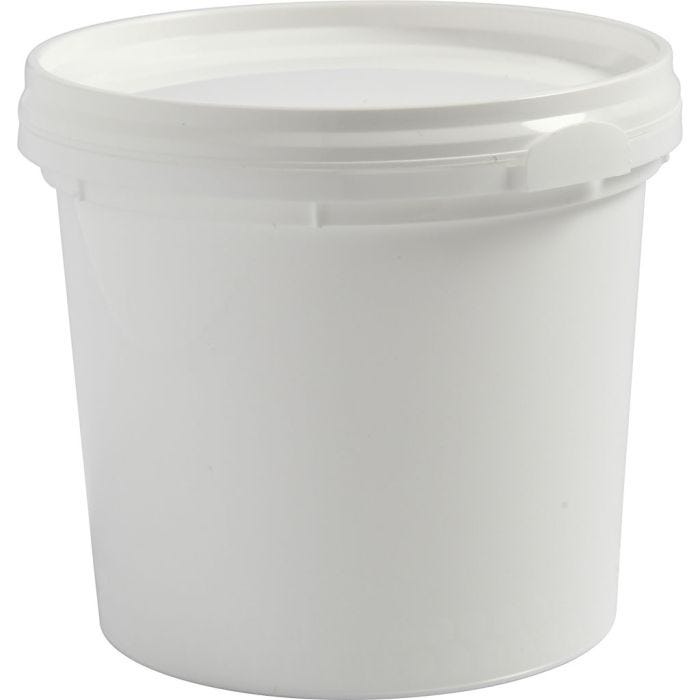 Plastspand med låg, H: 9,5 cm, diam. 9,2 cm, 300 ml, 20 stk./ 1 pk.