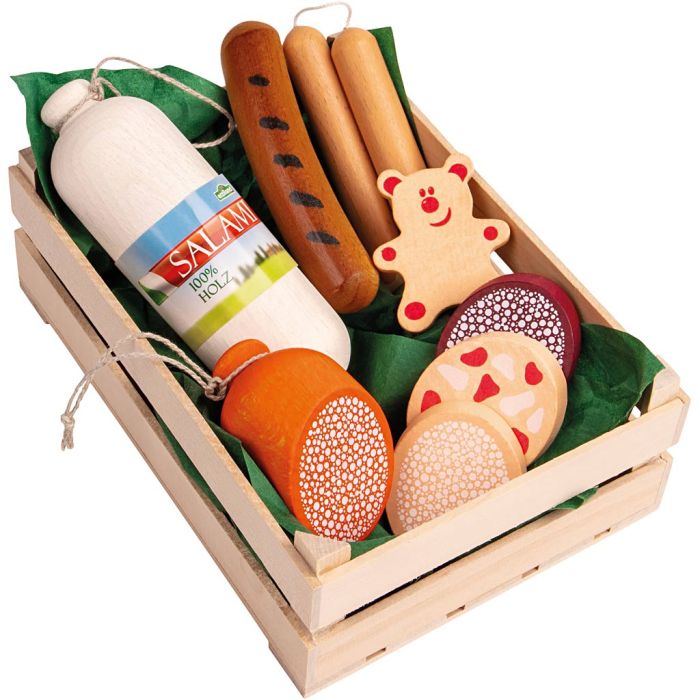 Pølser i trækasse, str. 124x170x60 mm, 6 stk./ 1 pk.