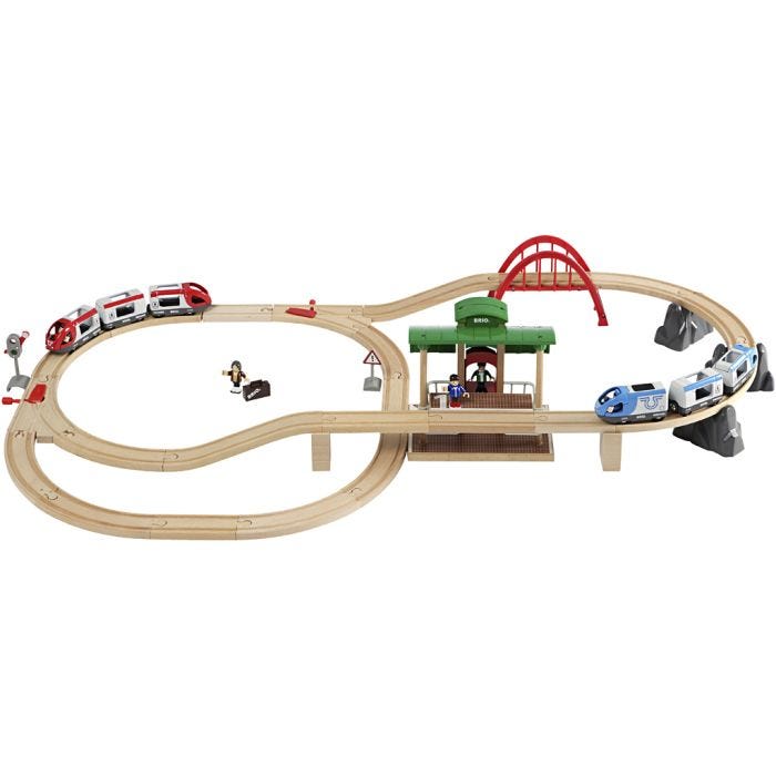 BRIO Togbane på Rejse, str. 112x62 cm, 42 stk./ 1 pk.