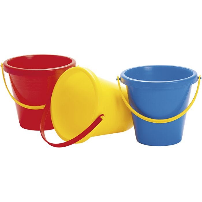 dantoy spande, H: 18 cm, 2 l, 10 stk./ 1 sæt