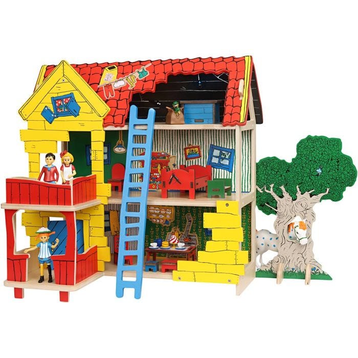 Pippis hus Villa Villekulla, str. 400X260X400 mm, 1 stk.