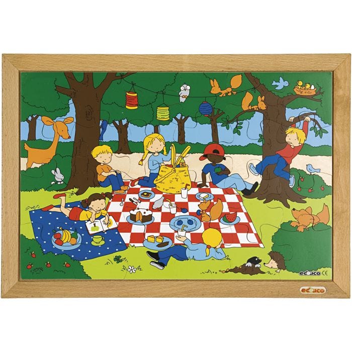 Educo Puslespil, skovtur, str. 40x28 cm, 24 brikker, 1 stk.