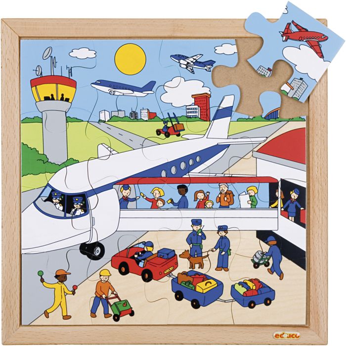 Educo Træpuslespil, str. 34x34 cm, 16 brikker, 1 stk.