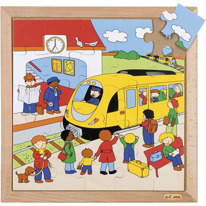 Educo Træpuslespil, str. 34x34 cm, 25 brikker, 1 stk.