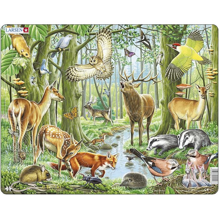 Puslespil, str. 28,5x36,5 cm, 40 brikker, 1 stk.