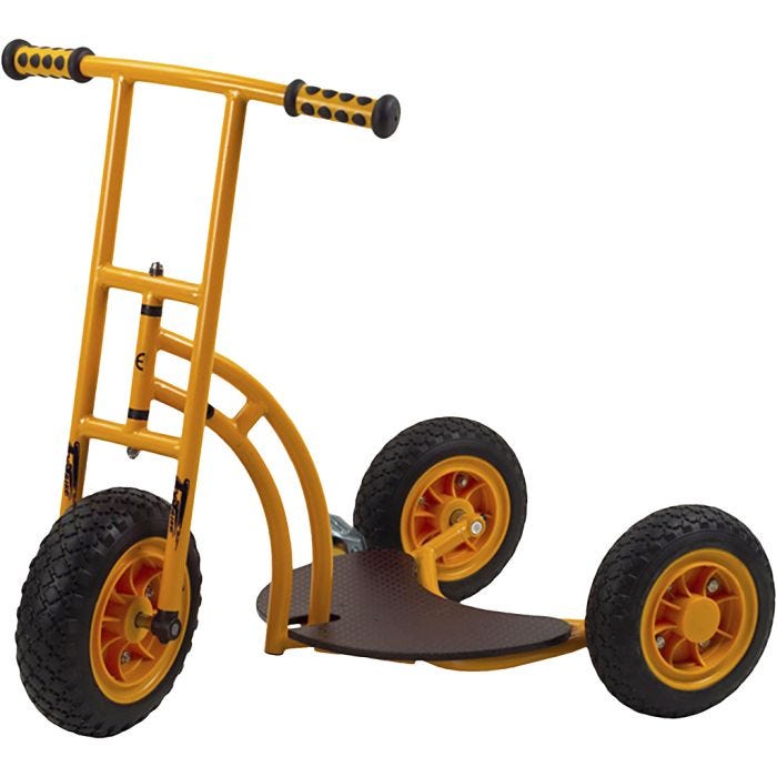 TopTrike by beleduc Trehjulet Løbehjul, str. 76x41x50 cm, gul, 1 stk.