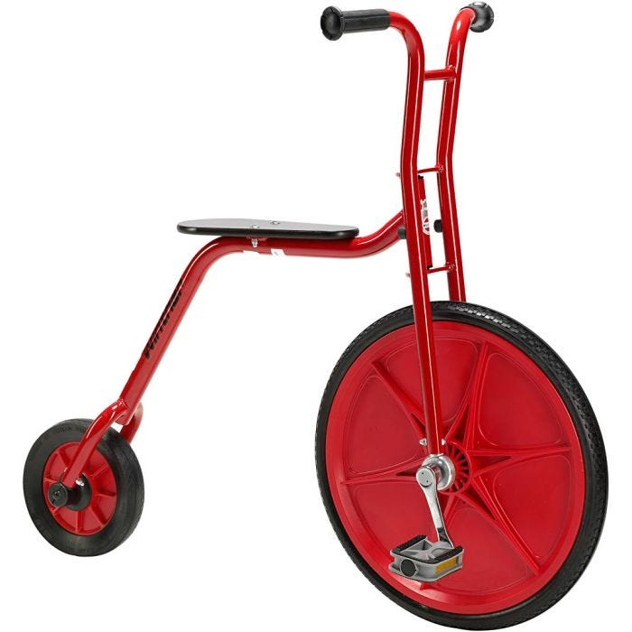 Winther Viking Væltepeter Cykel, H: 91 cm, L: 101 cm, B: 49 cm, stor, rød, 1 stk.