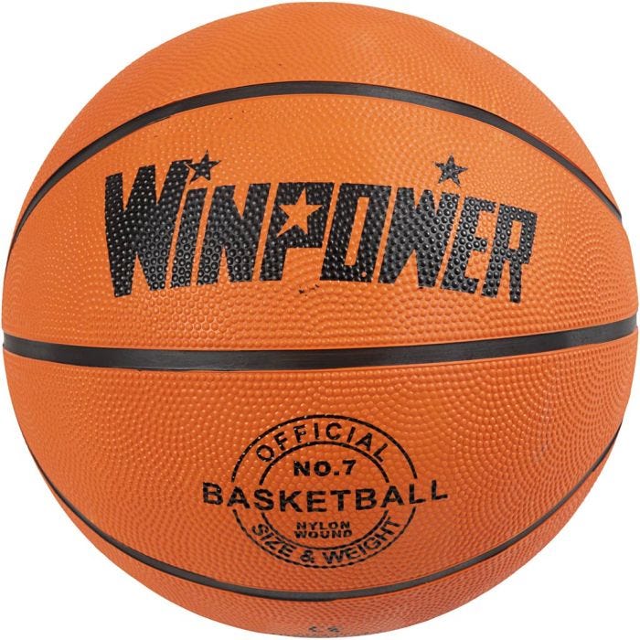 Basketball, nr. 7, diam. 23 cm, orange, 1 stk.