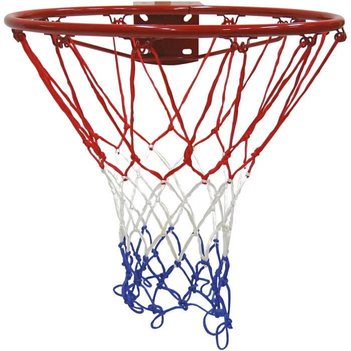 Basketballring med net, Vægt 3,5 kg, diam. 48 cm, 1 sæt