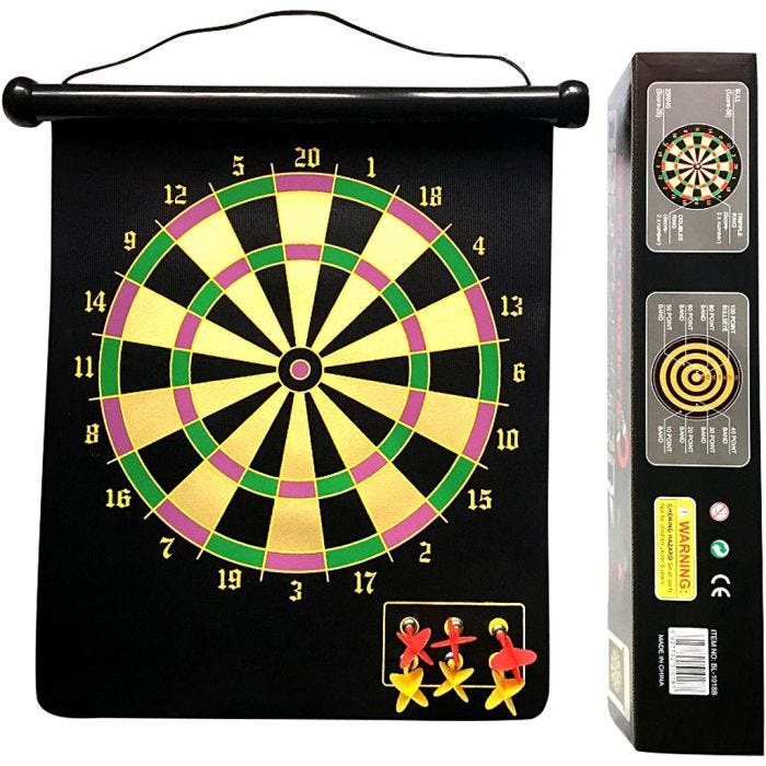 Magnetisk Dartskive inkl. 6 pile, 42 cm, 37 cm, 1 stk.