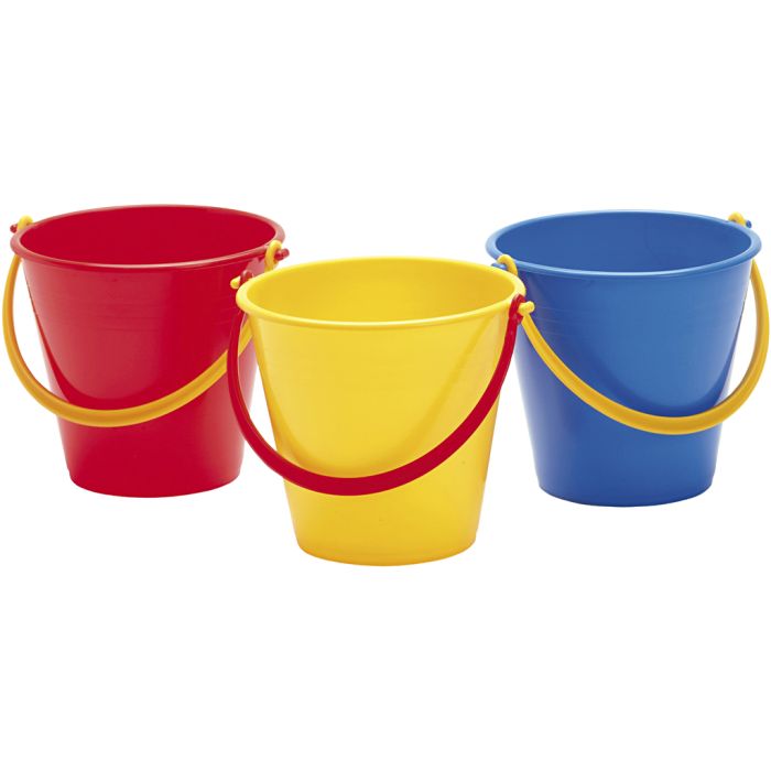 dantoy spande med hank, H: 13 cm, 1,3 l, 10 stk./ 1 sæt