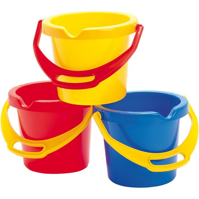 dantoy Spand med Kraftig Hank, H: 14 cm, 1 l, Farve kan variere, 1 stk.
