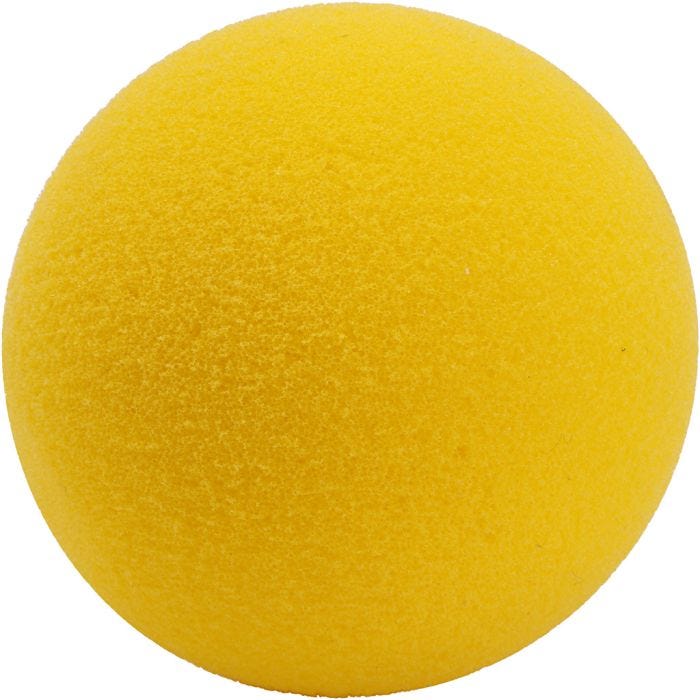 Softbold, diam. 7 cm, gul, 1 pk.
