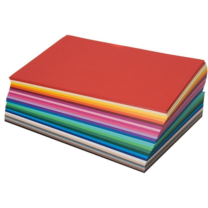 Tone-i-tone klippepapir, A4, 130 g, 20x25 ass. ark, 500ark/ 1 pk.
