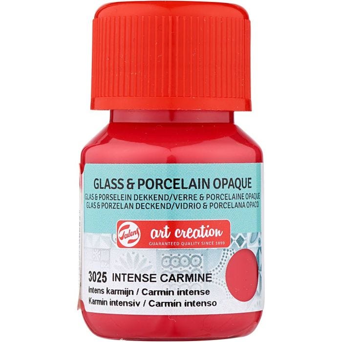Keramik- og porcelænsmaling, rød, 30ml/ 1 fl.