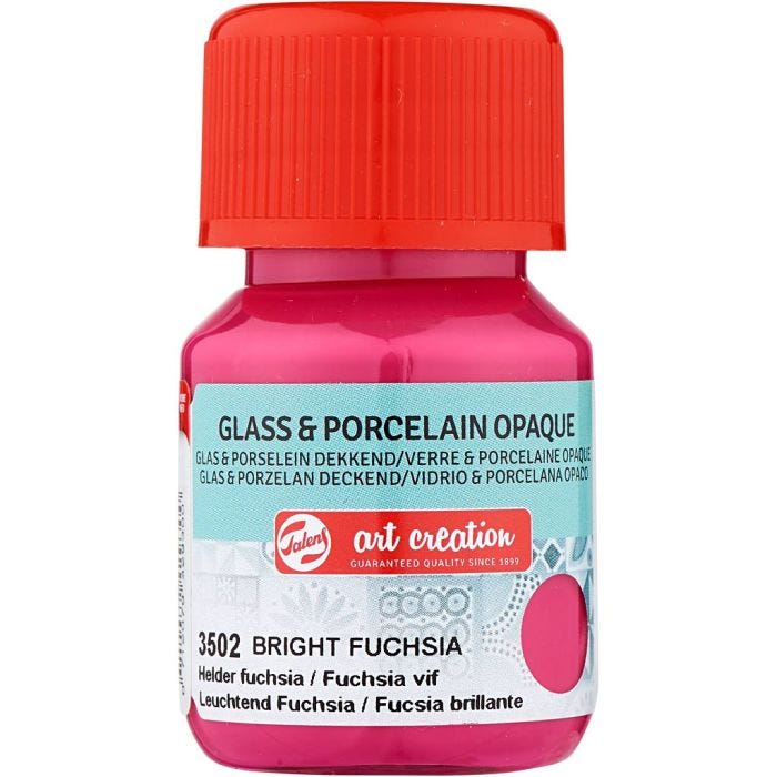 Keramik- og porcelænsmaling, pink, 30 ml/ 1 fl.