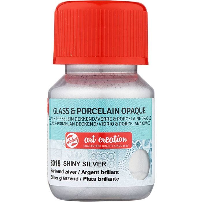 Keramik- og porcelænsmaling, sølv, 30 ml/ 1 fl.